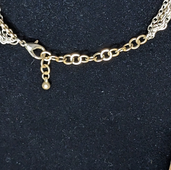 Multi chain silver and gold necklace - Picture 6 of 6